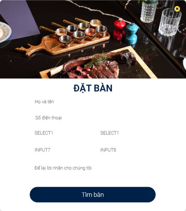 landingpage Nhà hàng